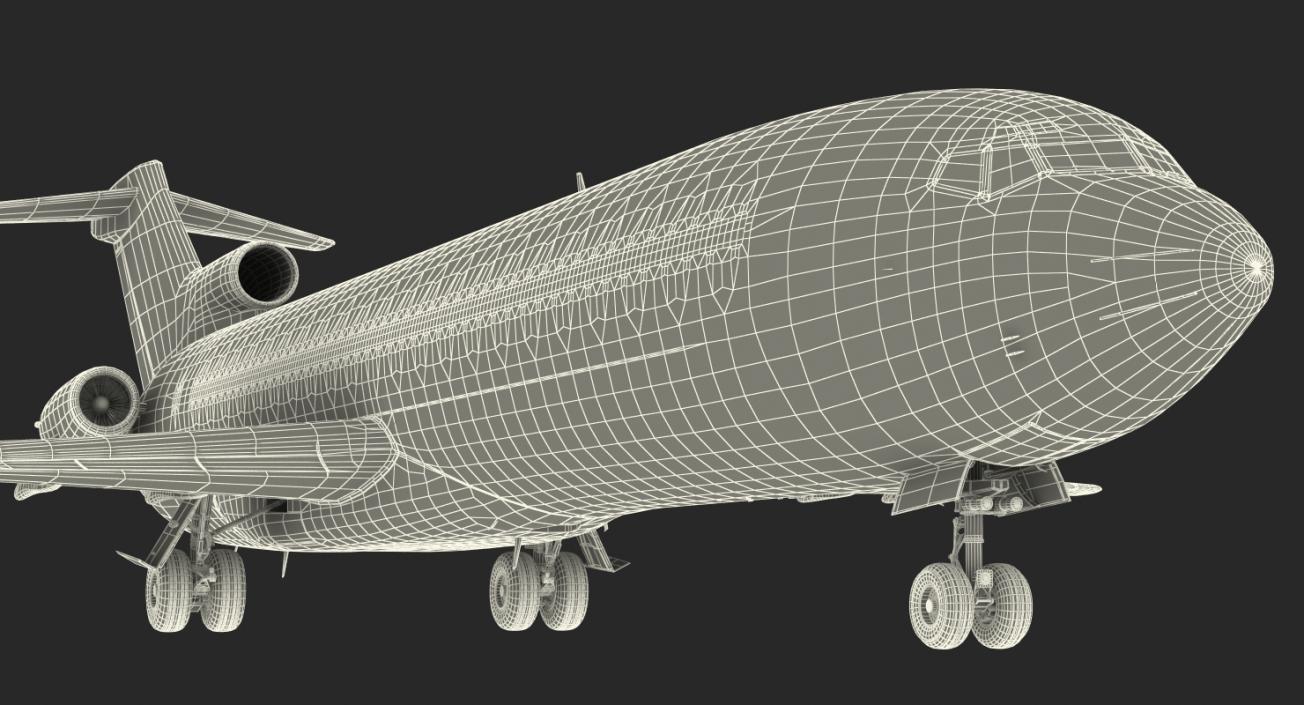 Boeing 727-200 Generic Rigged 3D model
