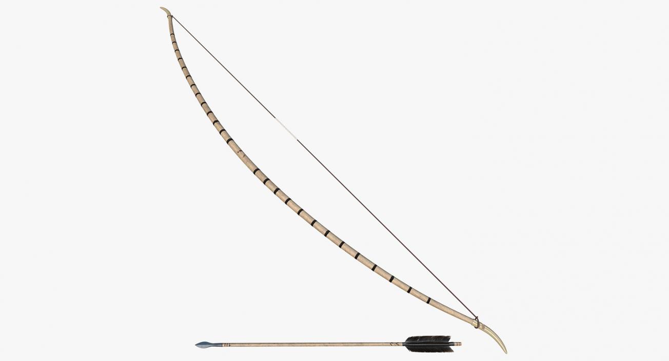 3D model Viking Bow and Arrow