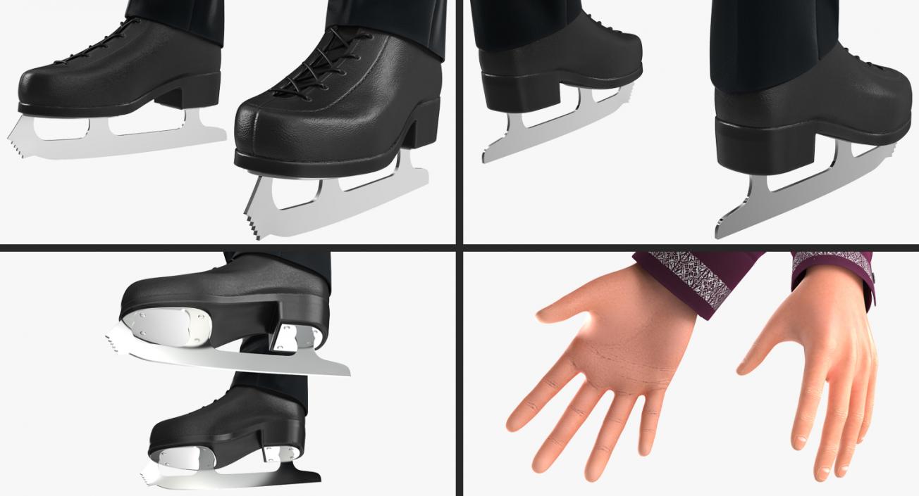 3D model Male Figure Skater Rigged