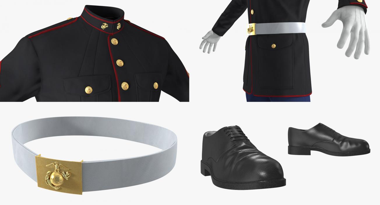 3D model USMC US Marine Officer Uniform