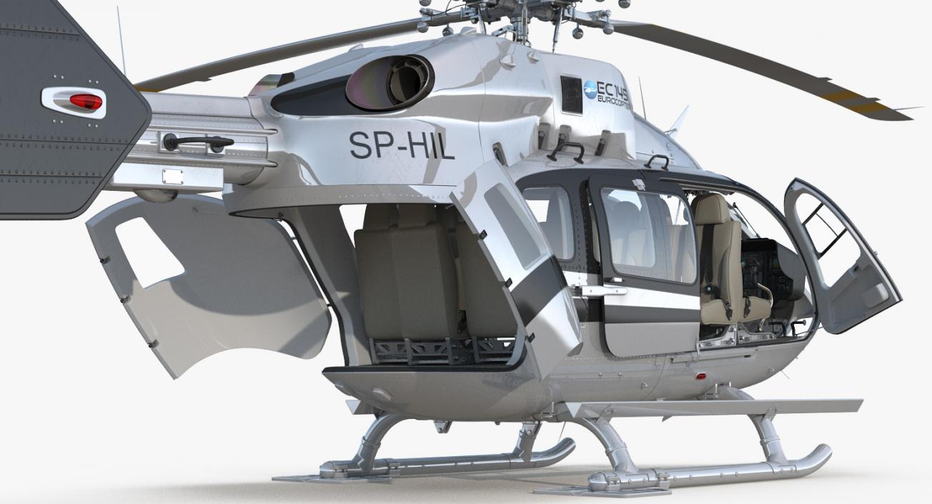 3D Light Utility Helicopter Eurocopter EC145