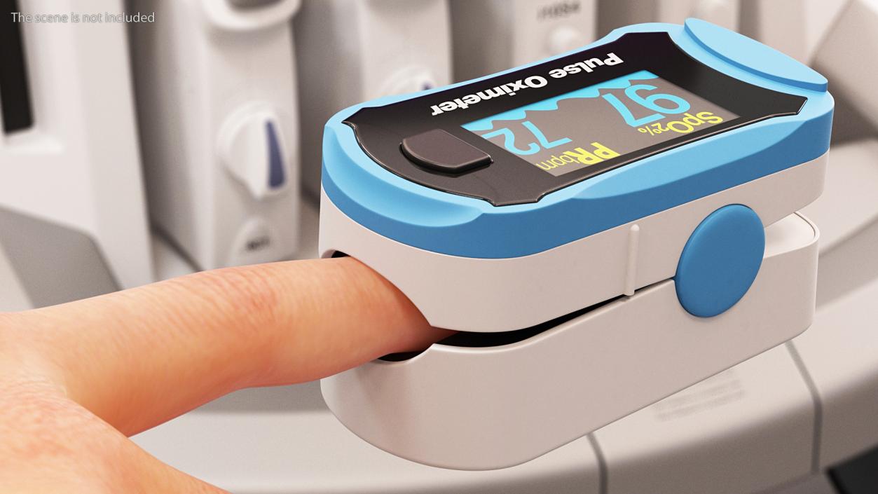 Finger Pulse Oximeter with Display 3D model