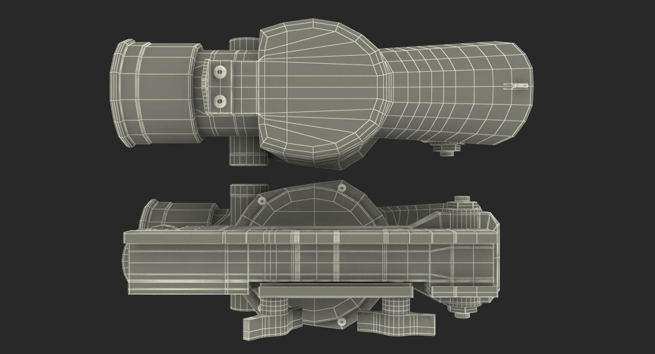 3D Scope and Mount for Assault Rifle model