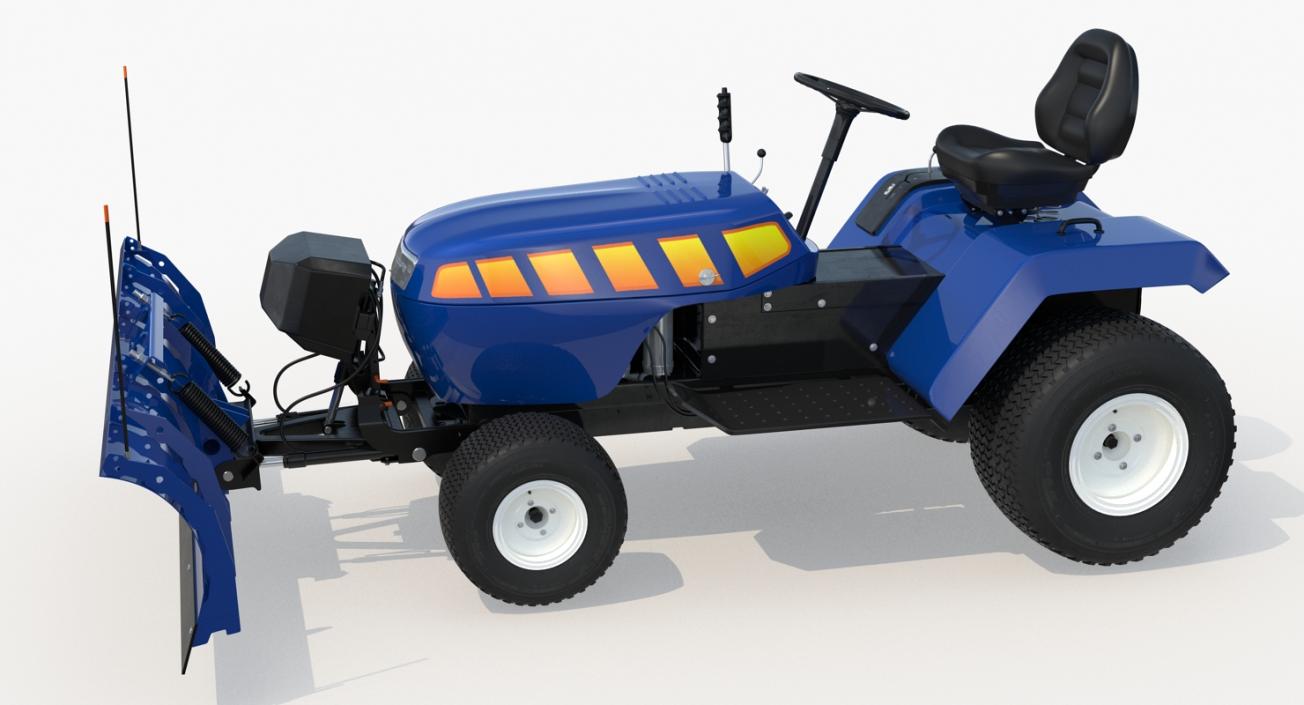 Tractor with Snow Plow 3D