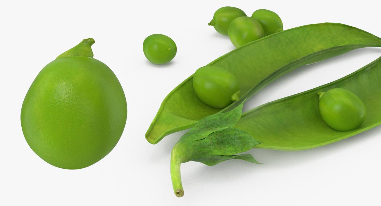 3D Peas On Open Pod