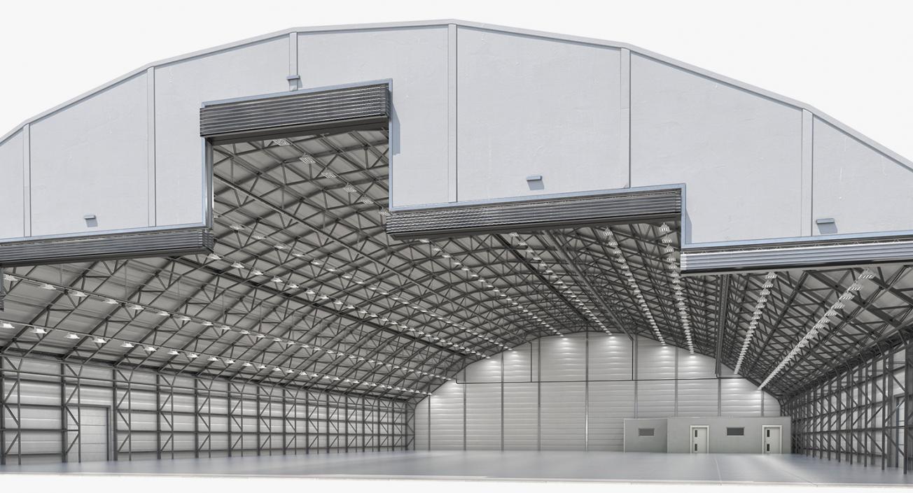 Aircraft Maintenance Hangar Rigged 3D model