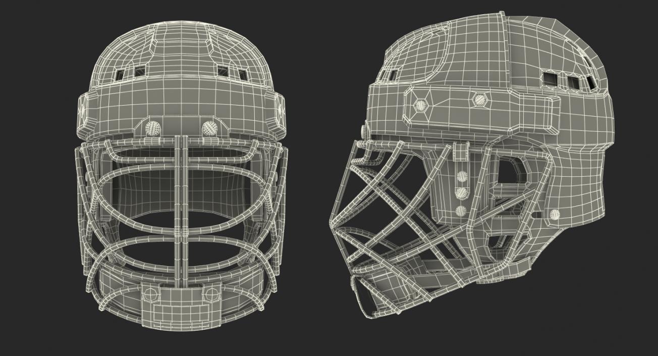 3D Hockey Helmet Face Mask model
