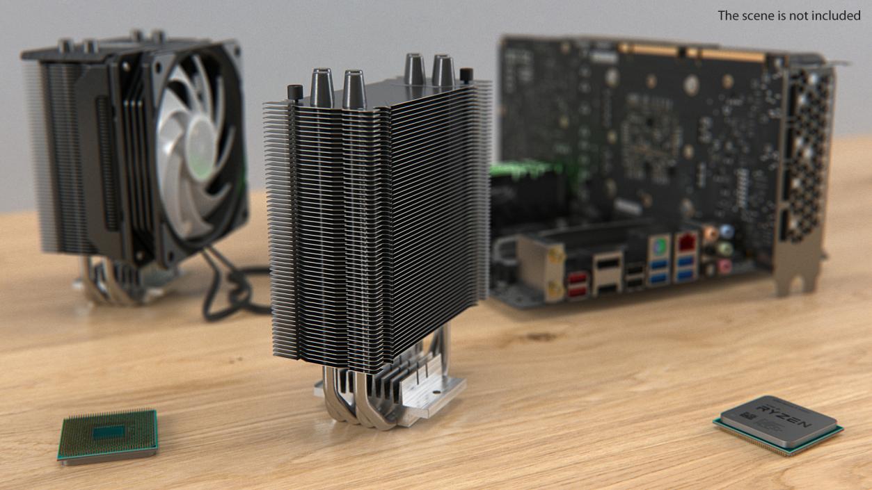 3D Passive CPU Cooler model