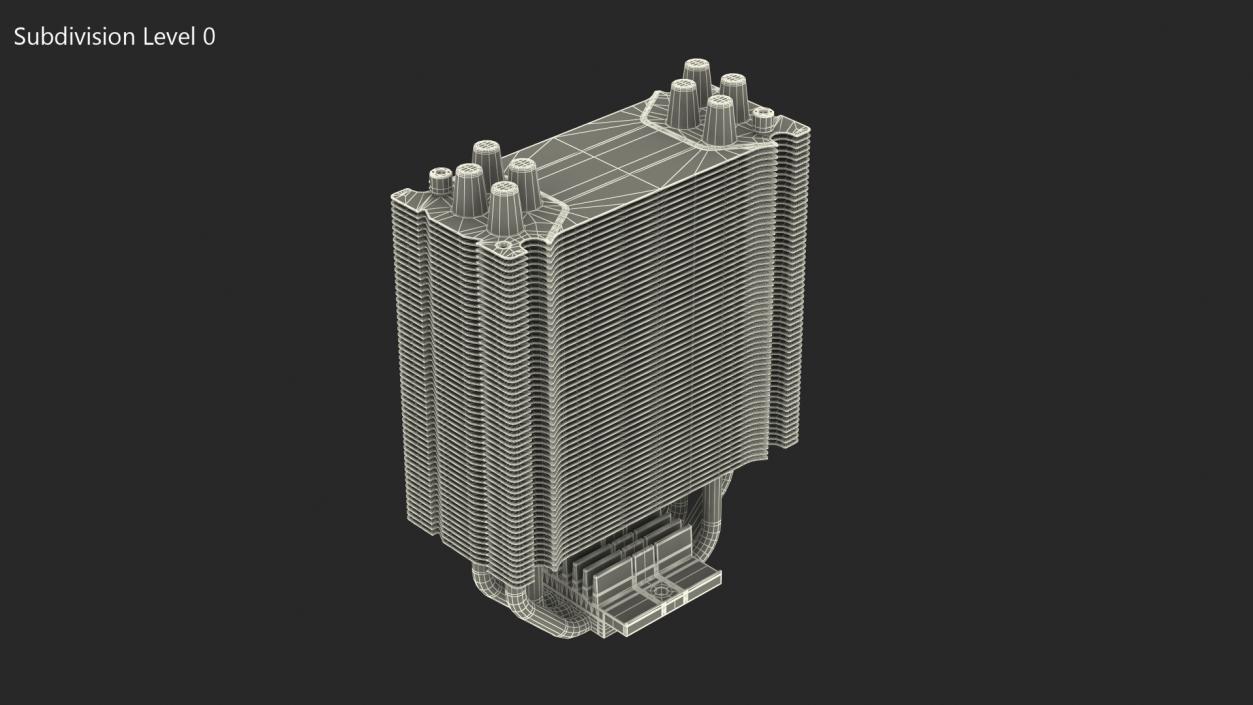 3D Passive CPU Cooler model