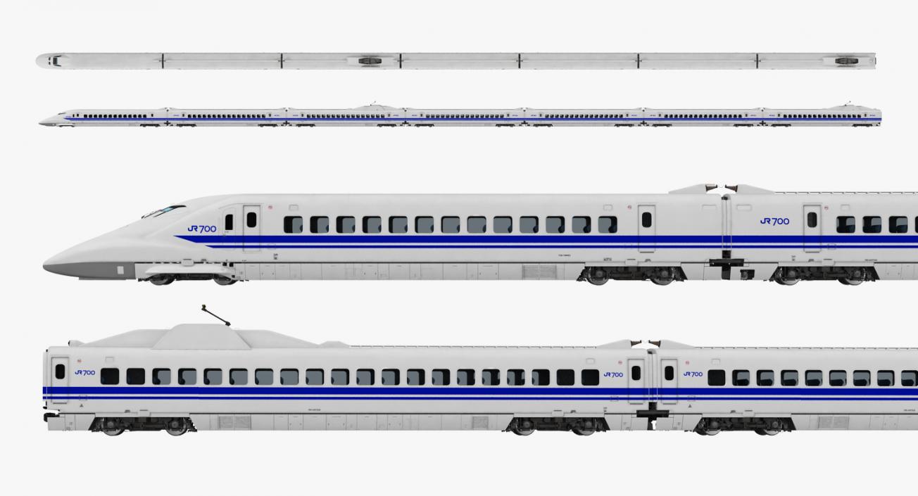 3D Bullet Train JR700 Japan Railways model