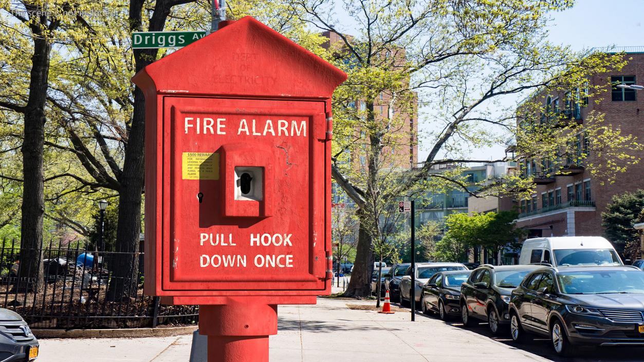 3D model Retro Fire Alarm Call Box Aged