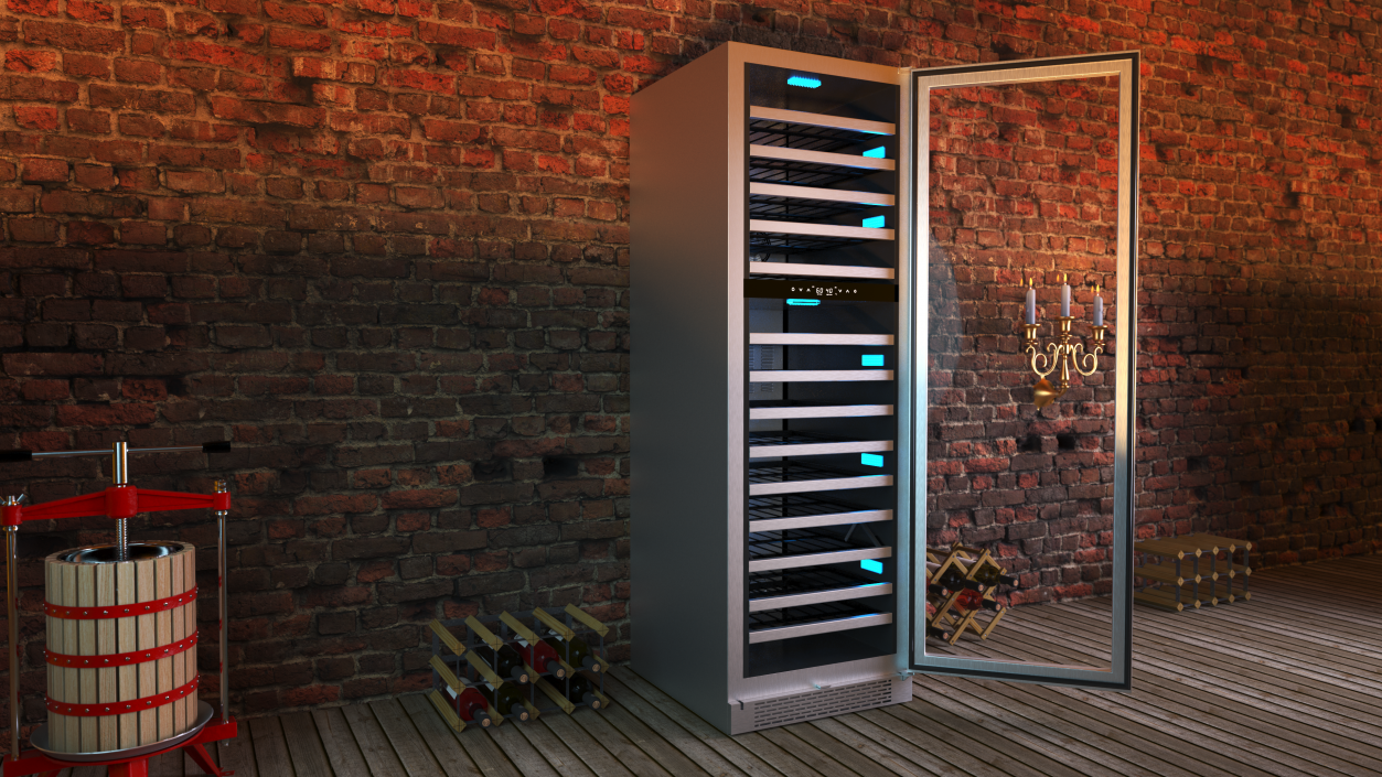 3D Wine Cooler Full Size Dual Zone