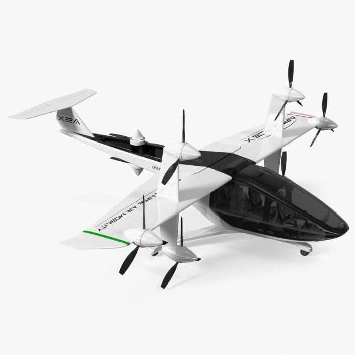 3D model MOBi-One V1 ASX Aircraft Rigged for Cinema 4D