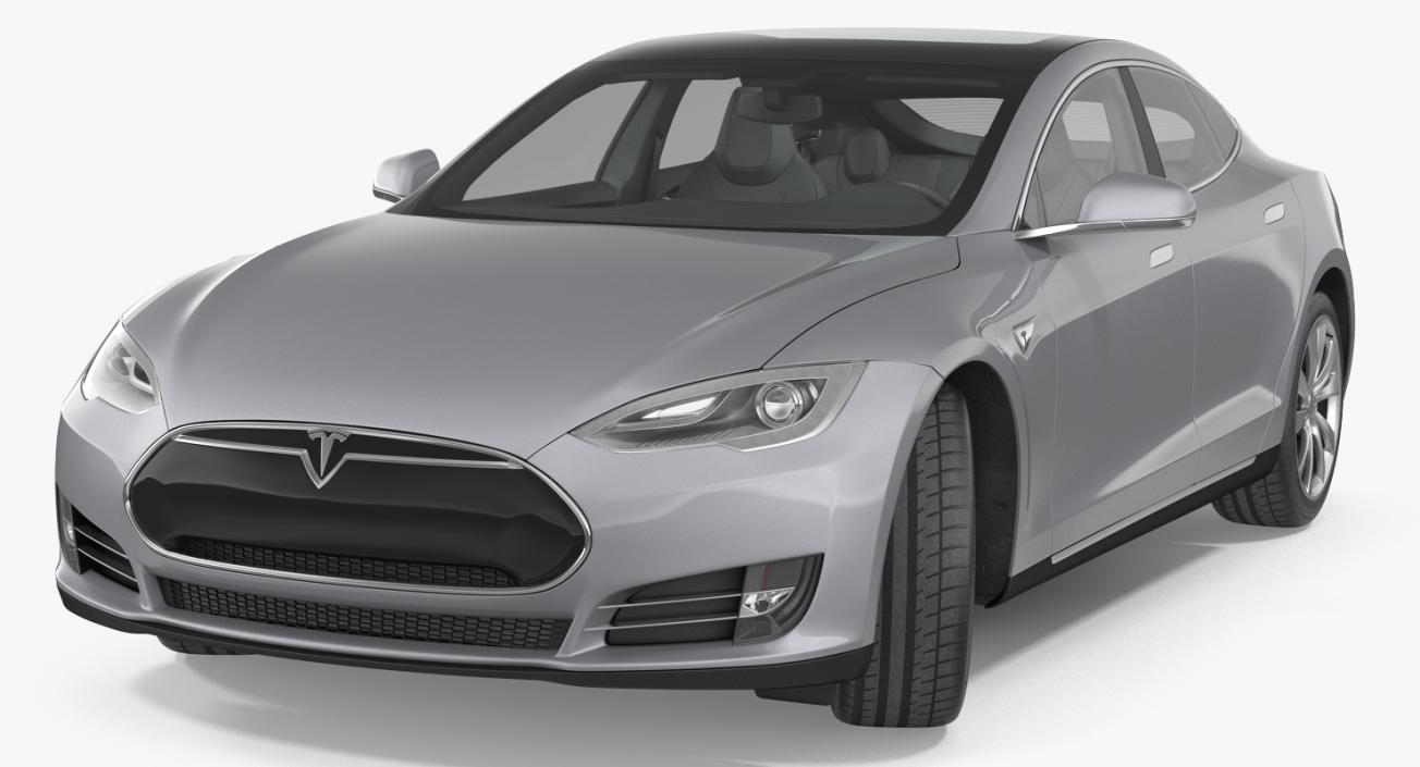 Tesla Model S 75D 2015 Rigged 3D model