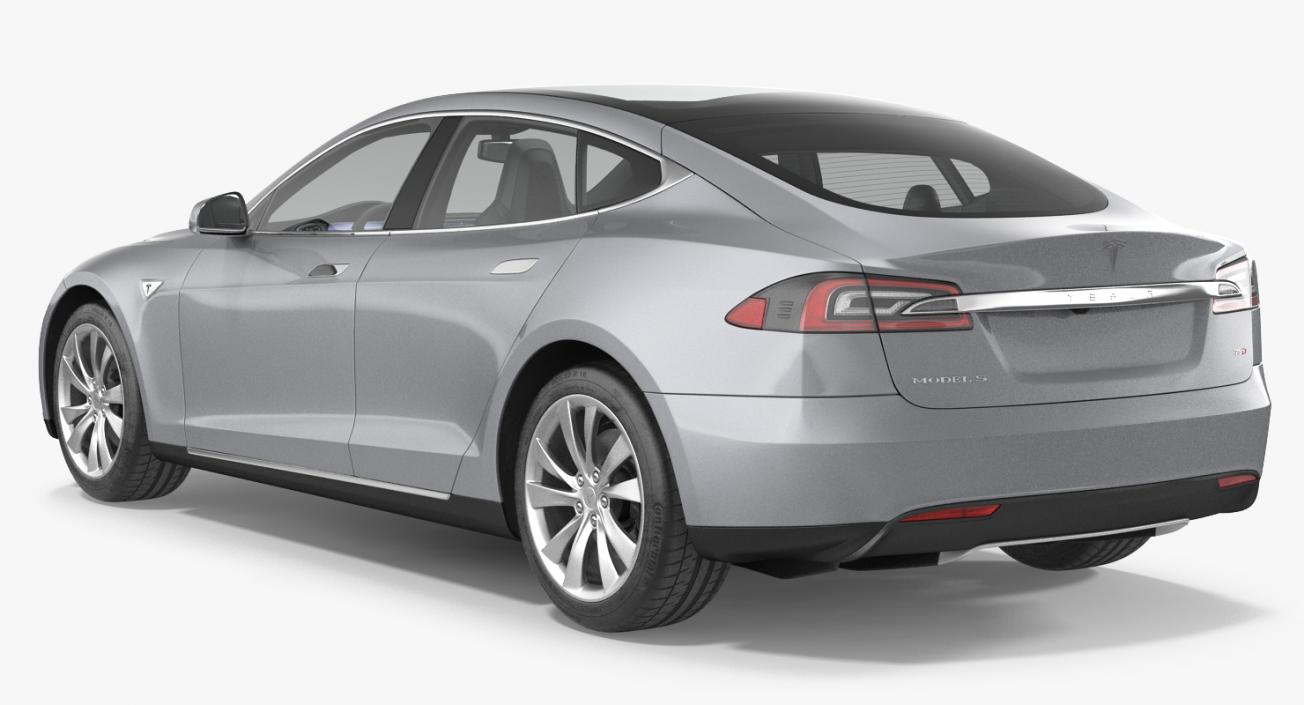 Tesla Model S 75D 2015 Rigged 3D model