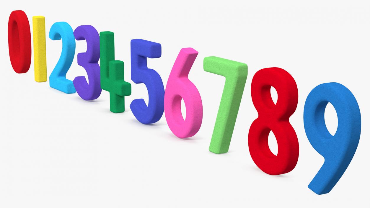 Paper Numbers Set 3D