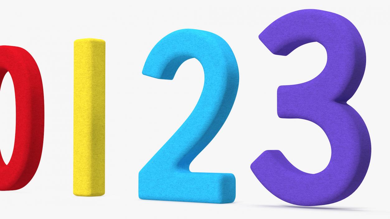 Paper Numbers Set 3D