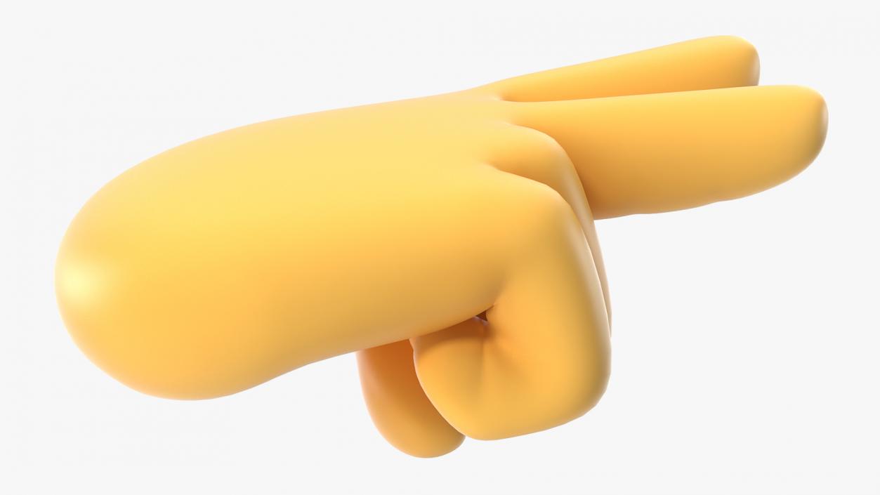 3D Victory Hand Sign Emoji model