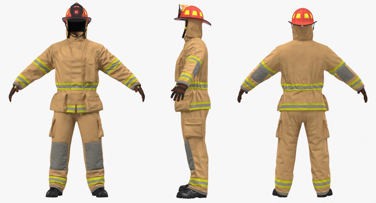 US Firefighter Uniform 3D