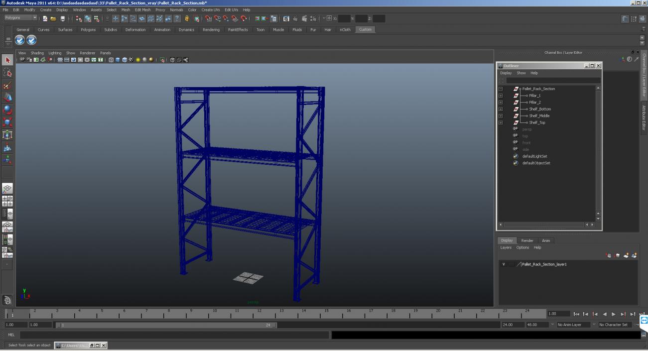Pallet Rack Section 3D model
