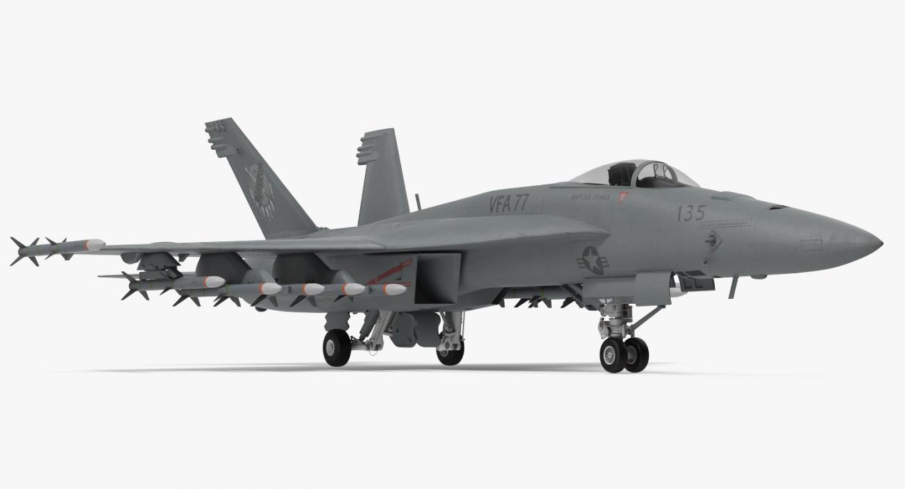 3D Fighter FA-18EF Super Hornet model