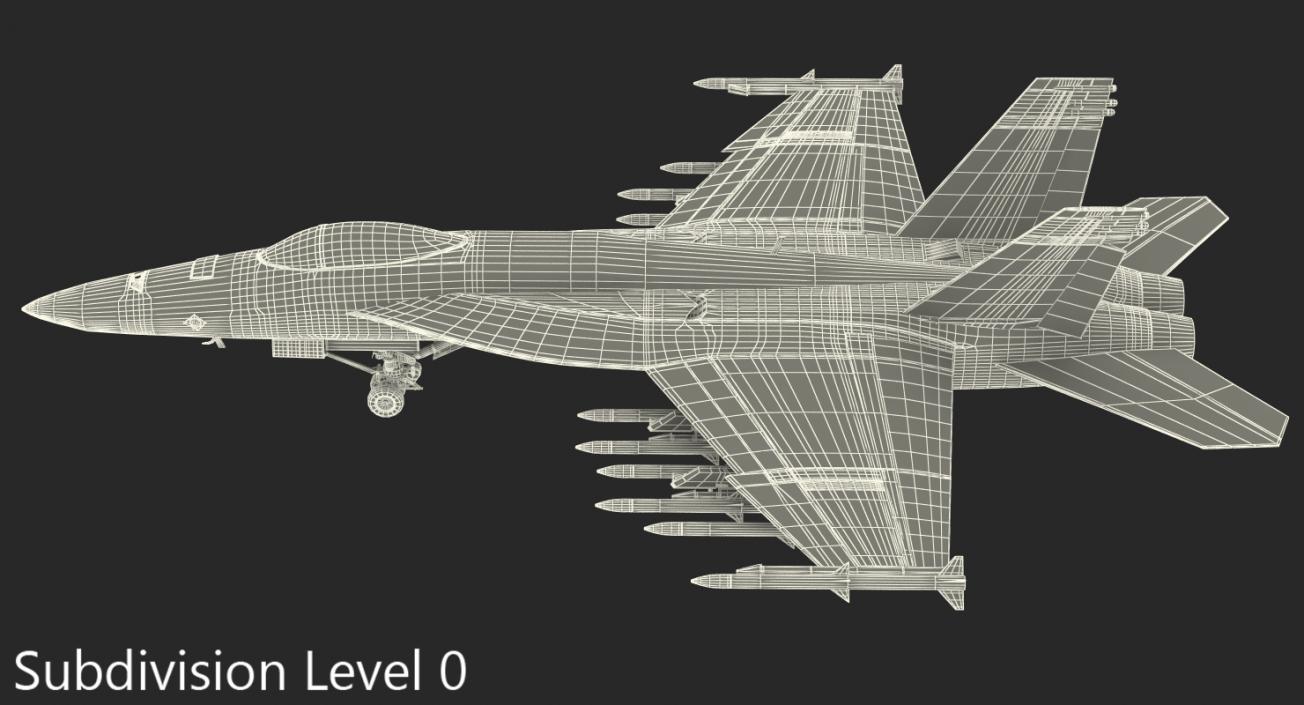 3D Fighter FA-18EF Super Hornet model