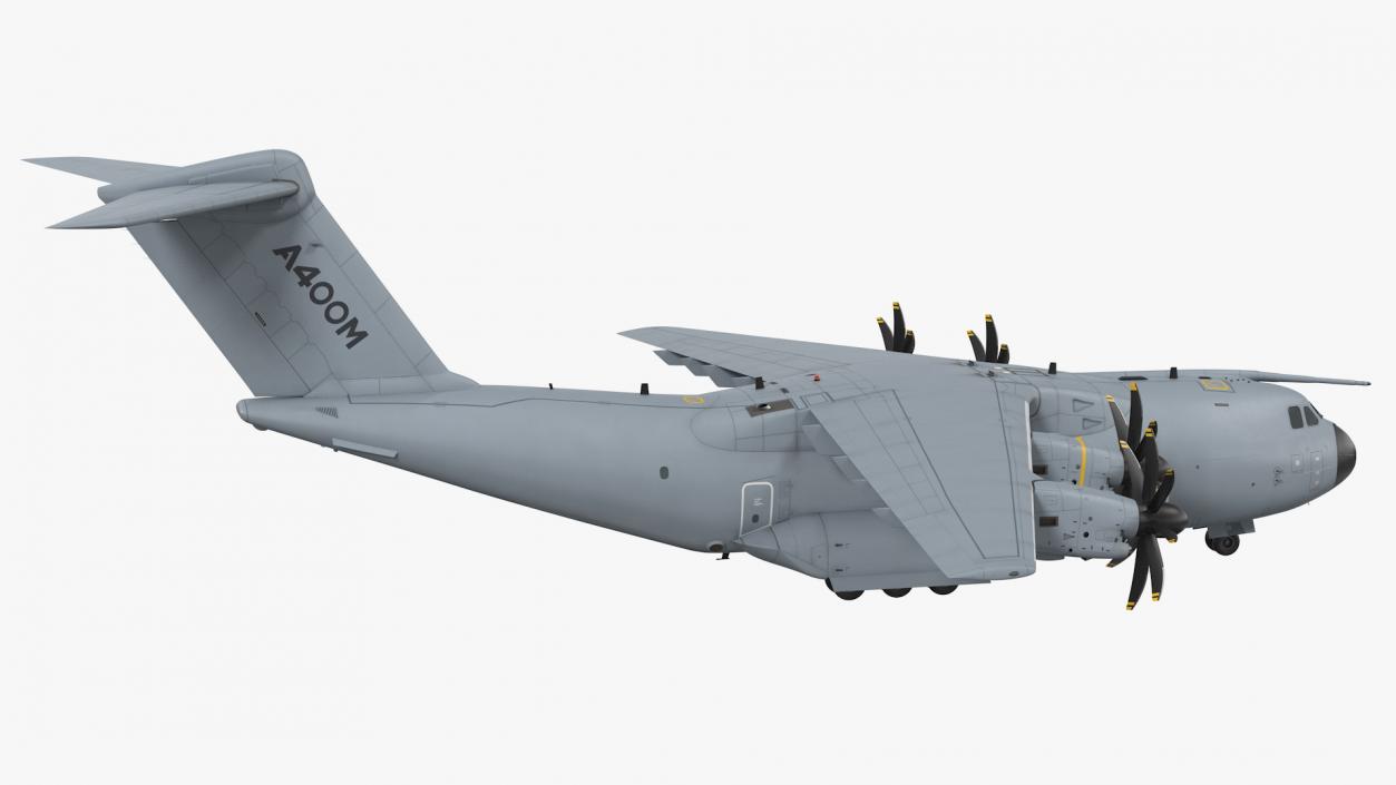 3D Airbus A400M Atlas Turboprop Military Transport Aircraft