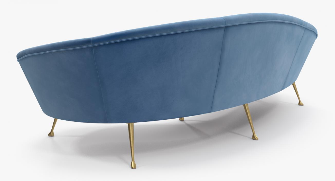 3D model Ico Parisi Sofa Blue