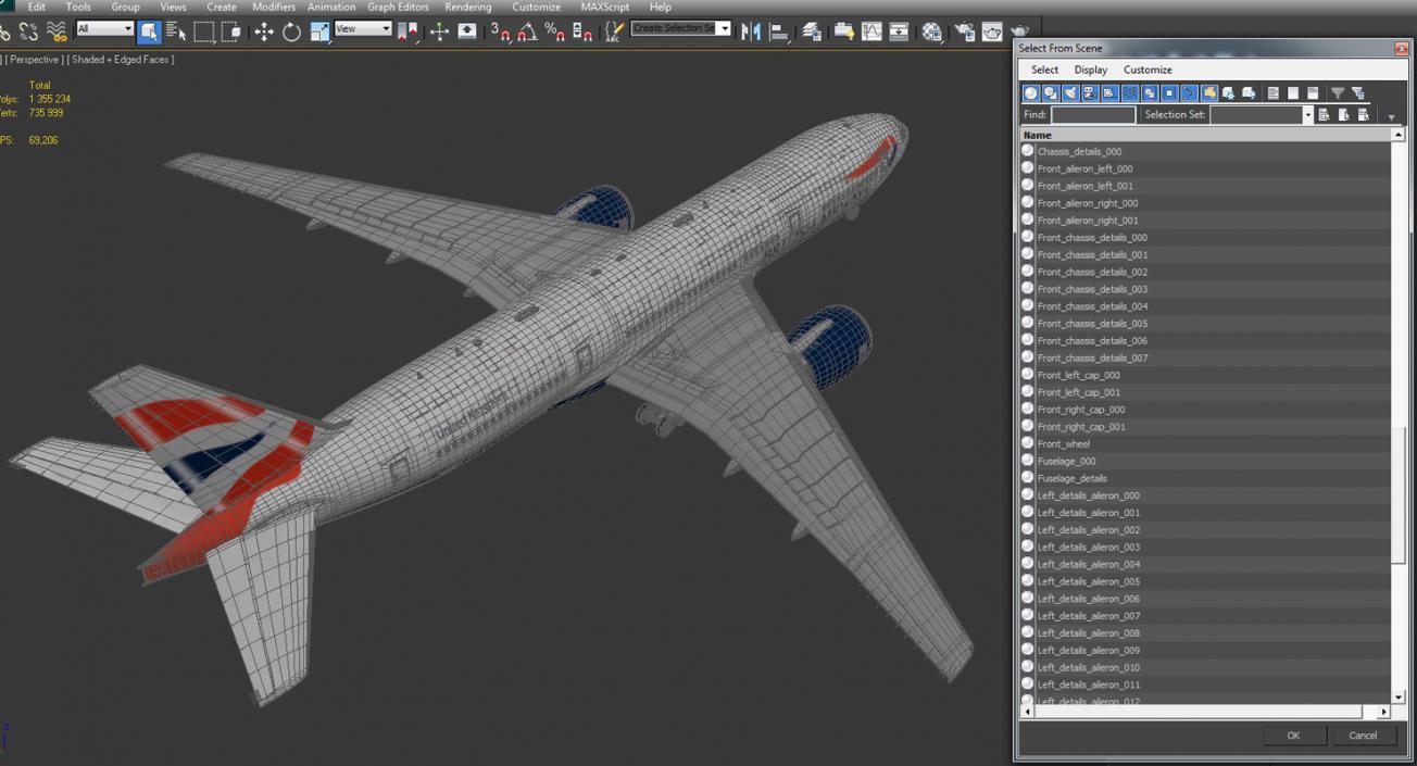 Boeing 777 200ER British Airways 3D