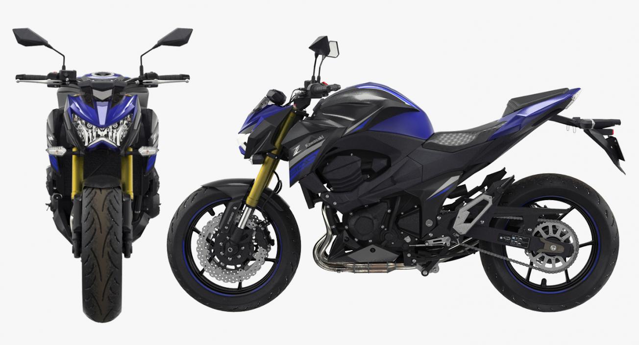 3D Standard Motorcycle Kawasaki Z800 2016 model