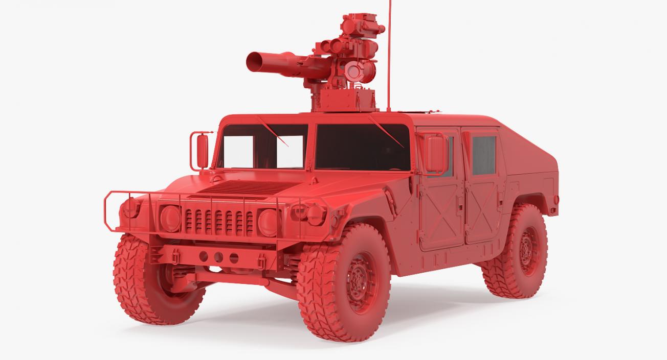 3D HMMWV TOW Missile Carrier M966 Desert Simple Interion model