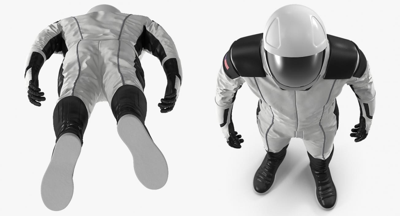 3D model Futuristic Astronaut Space Suit Standing Pose