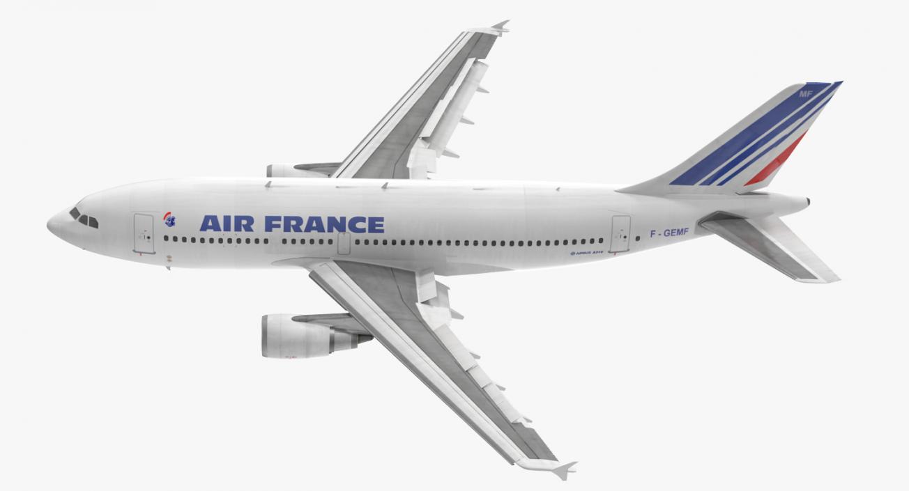 3D Airbus A310-300 Air France Rigged model