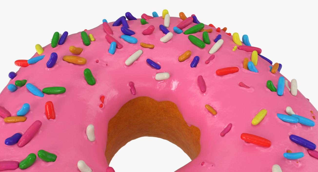 3D model Pink Sprinkled Donut