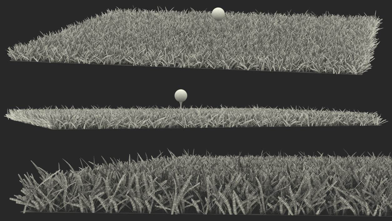 Golf Ball on Lawn 3D