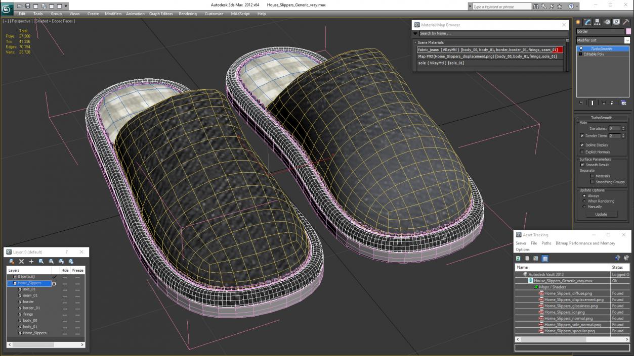 House Slippers Generic 3D