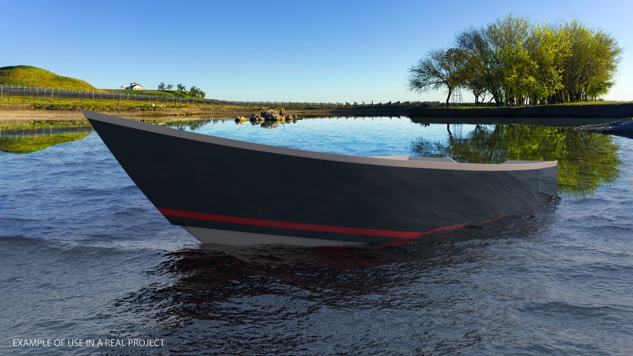 Small Aluminum Fishing Boat 3D