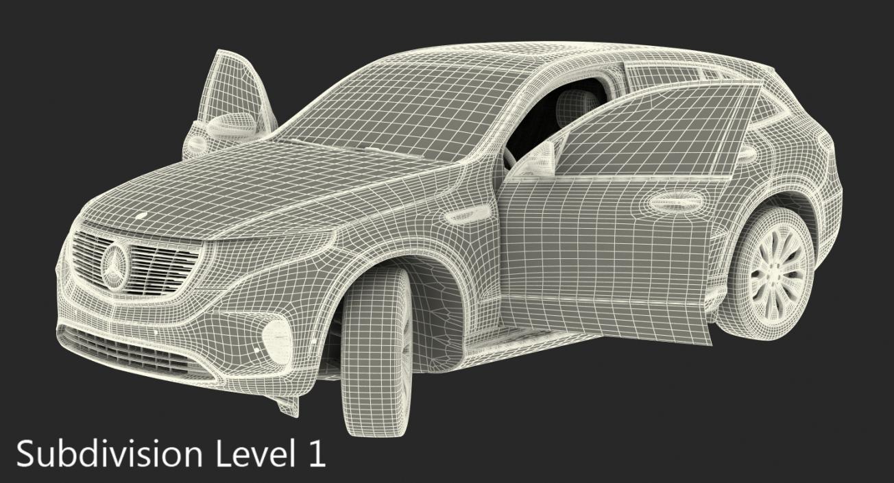 Mercedes Benz EQC Rigged 3D model