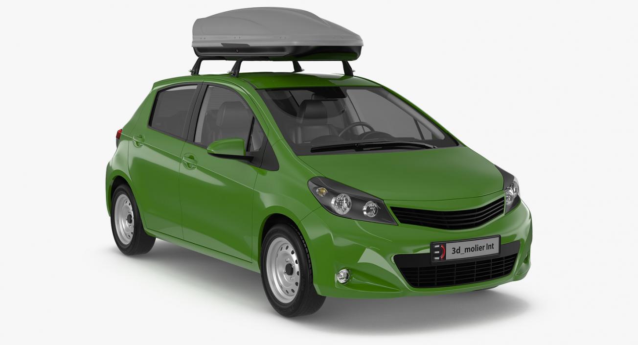 3D model Hatchback with RoofBox Generic