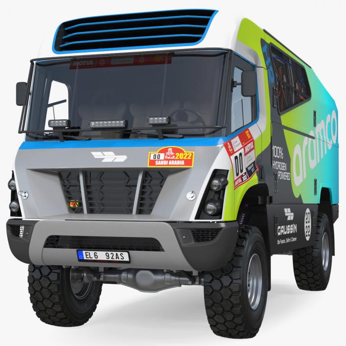 3D Gaussin H2 Hydrogen Racing Truck Simple Interior model