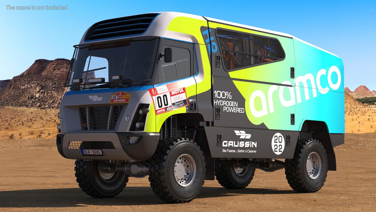3D Gaussin H2 Hydrogen Racing Truck Simple Interior model