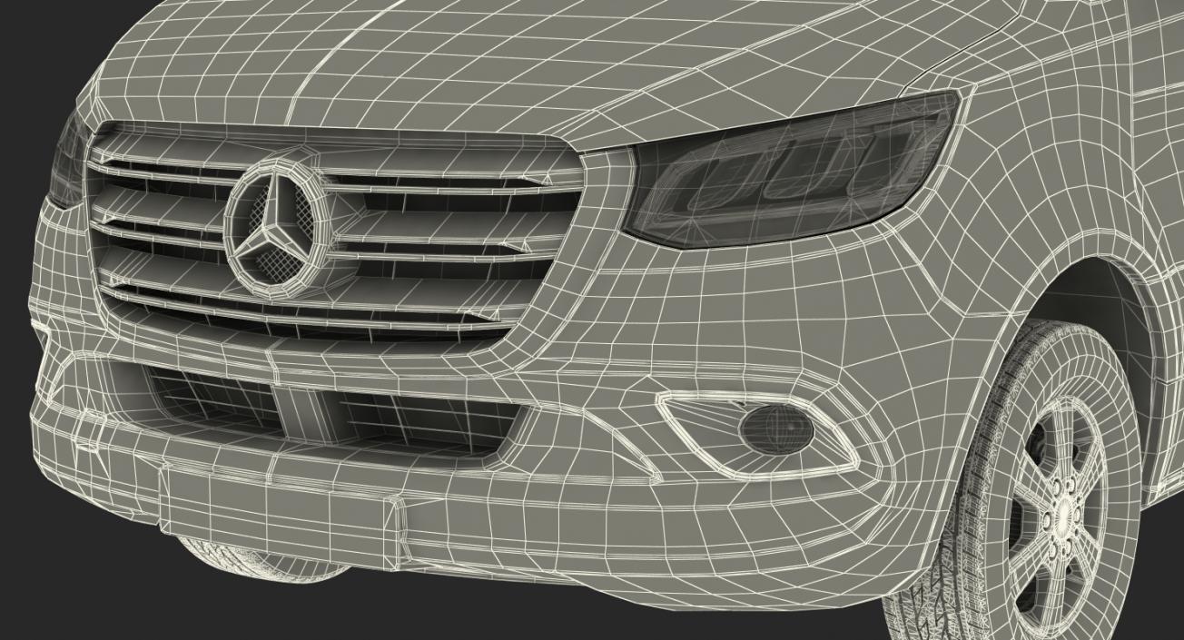 3D Mercedes Sprinter Tourer 2019 Rigged