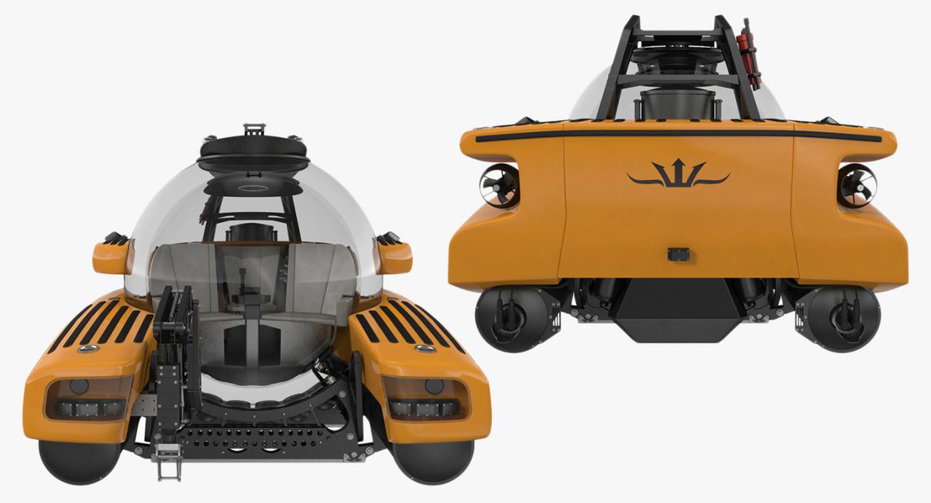 3D Triton 3300 Submarine Rigged model