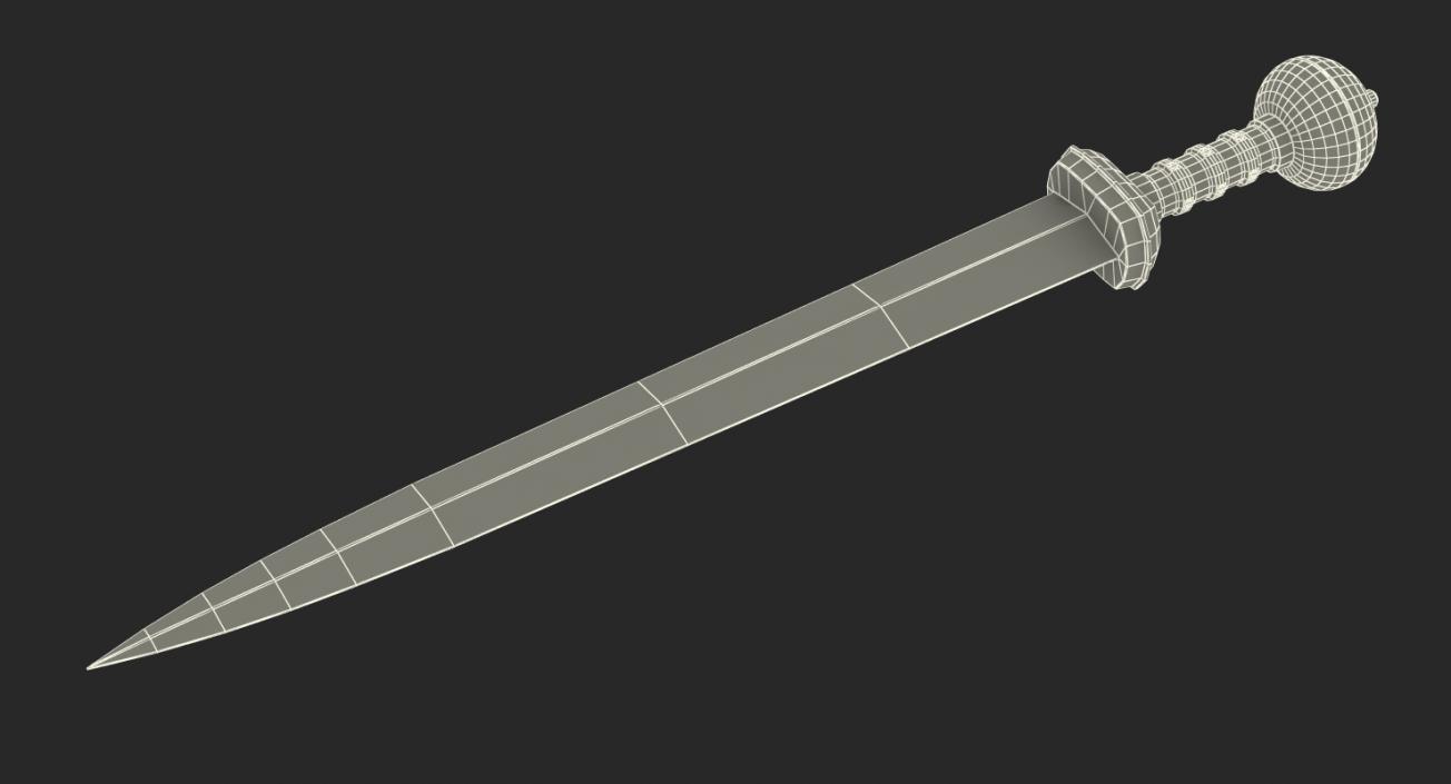 3D Roman Battle Gladius Sword