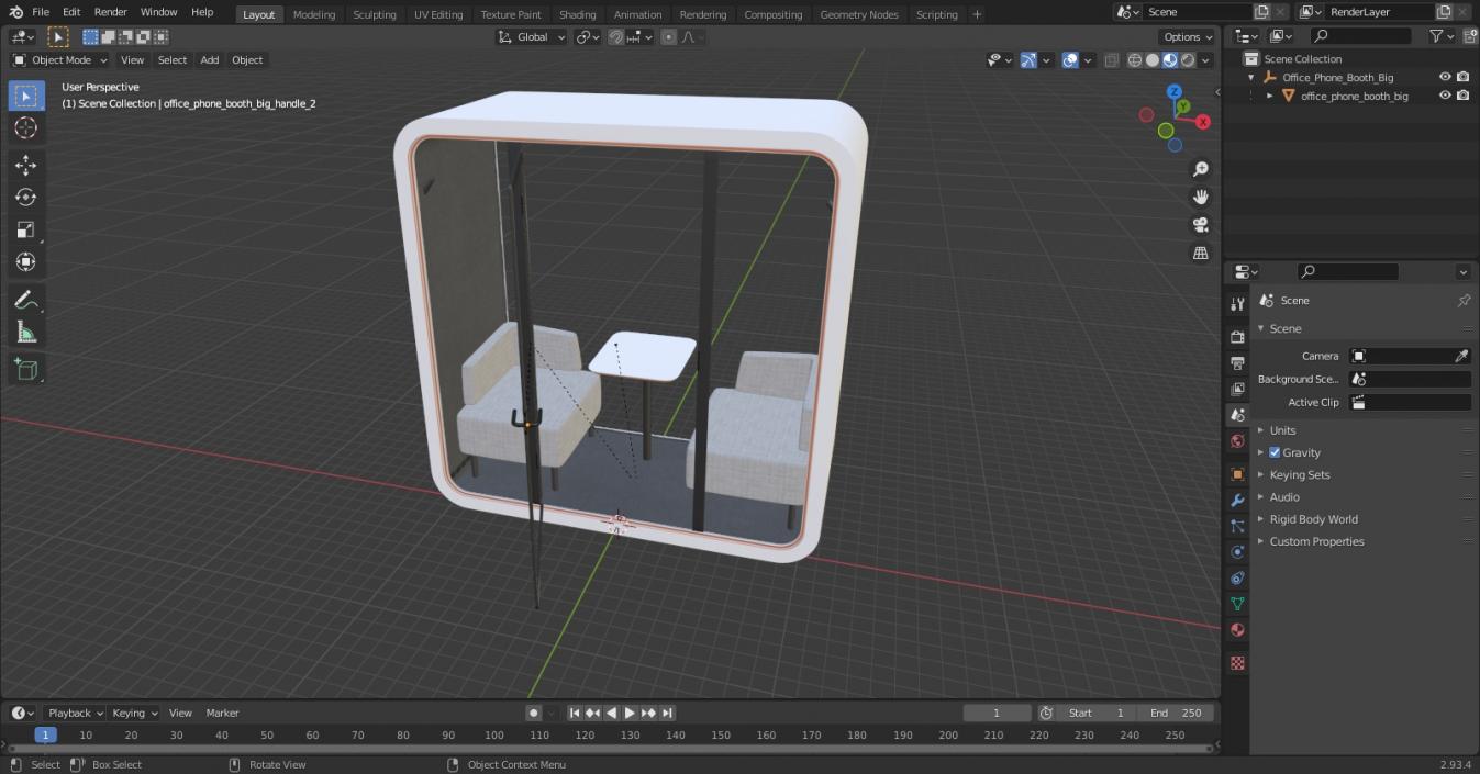 Office Phone Booth Big 3D