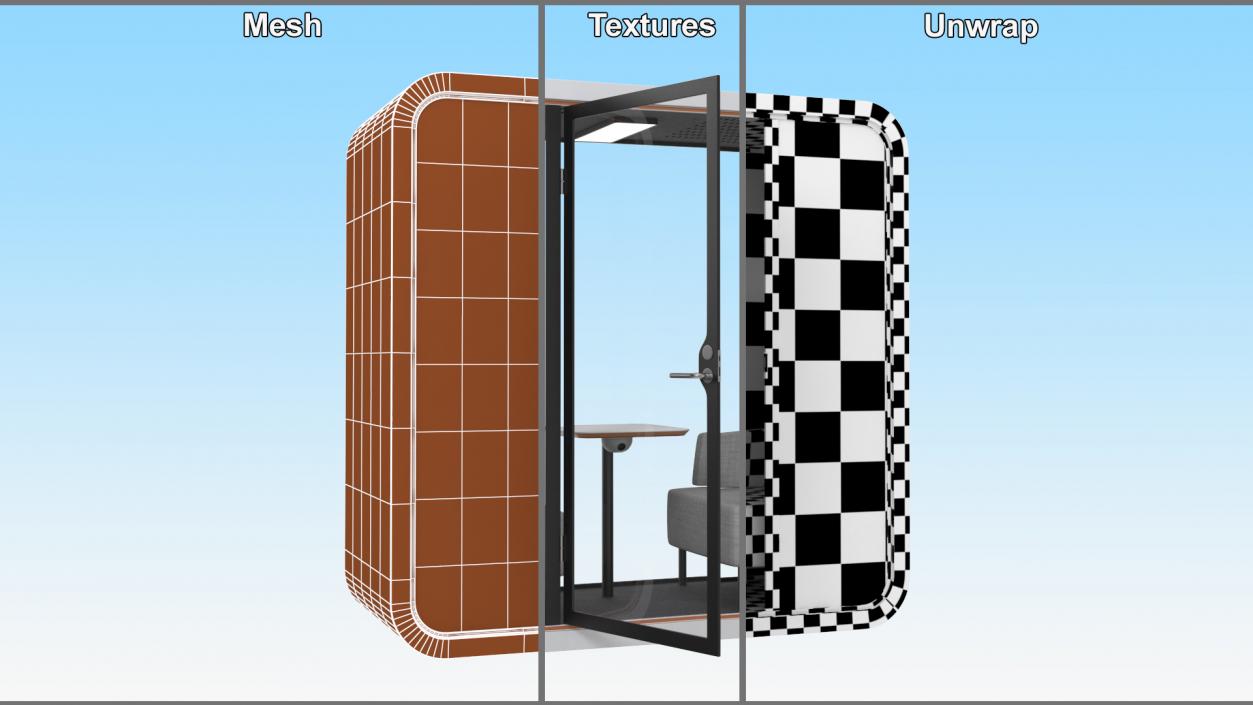 Office Phone Booth Big 3D