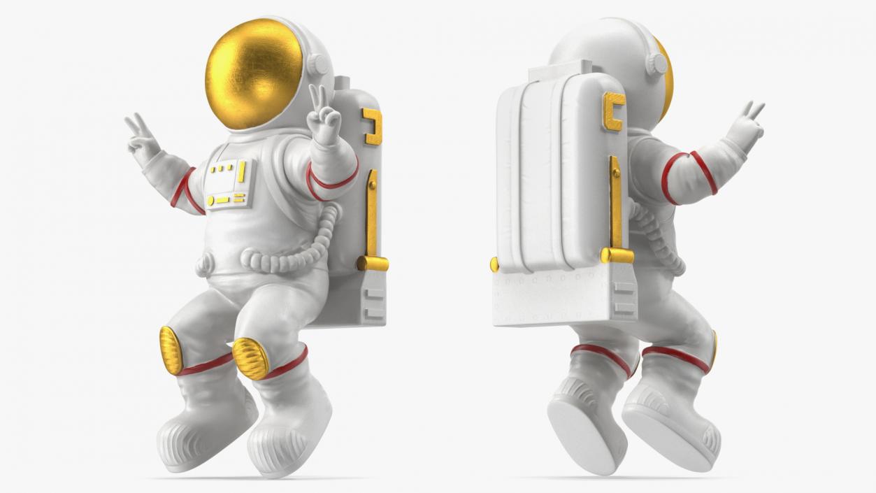 3D model Astronaut Toy Character White Rigged for Maya