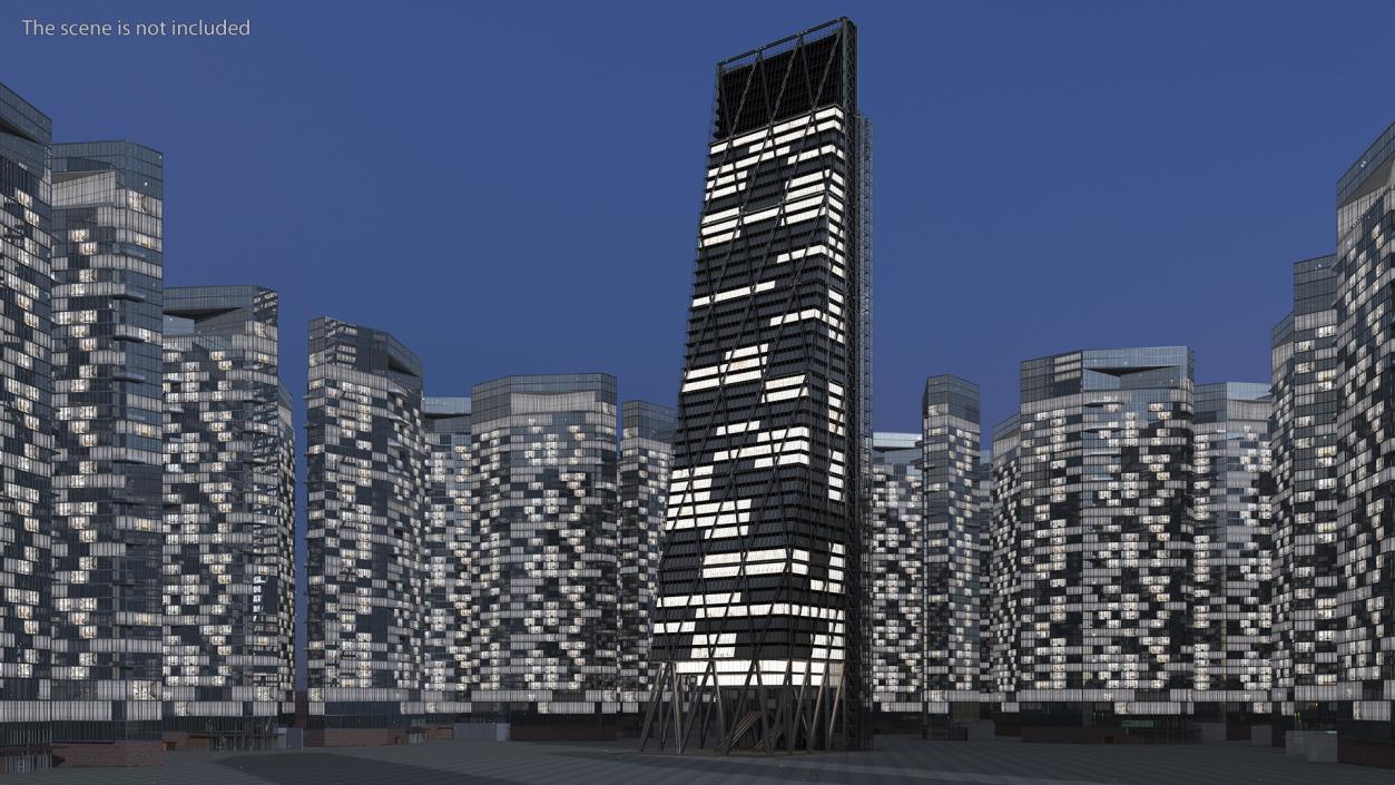 3D model Leadenhall Building Night Glow