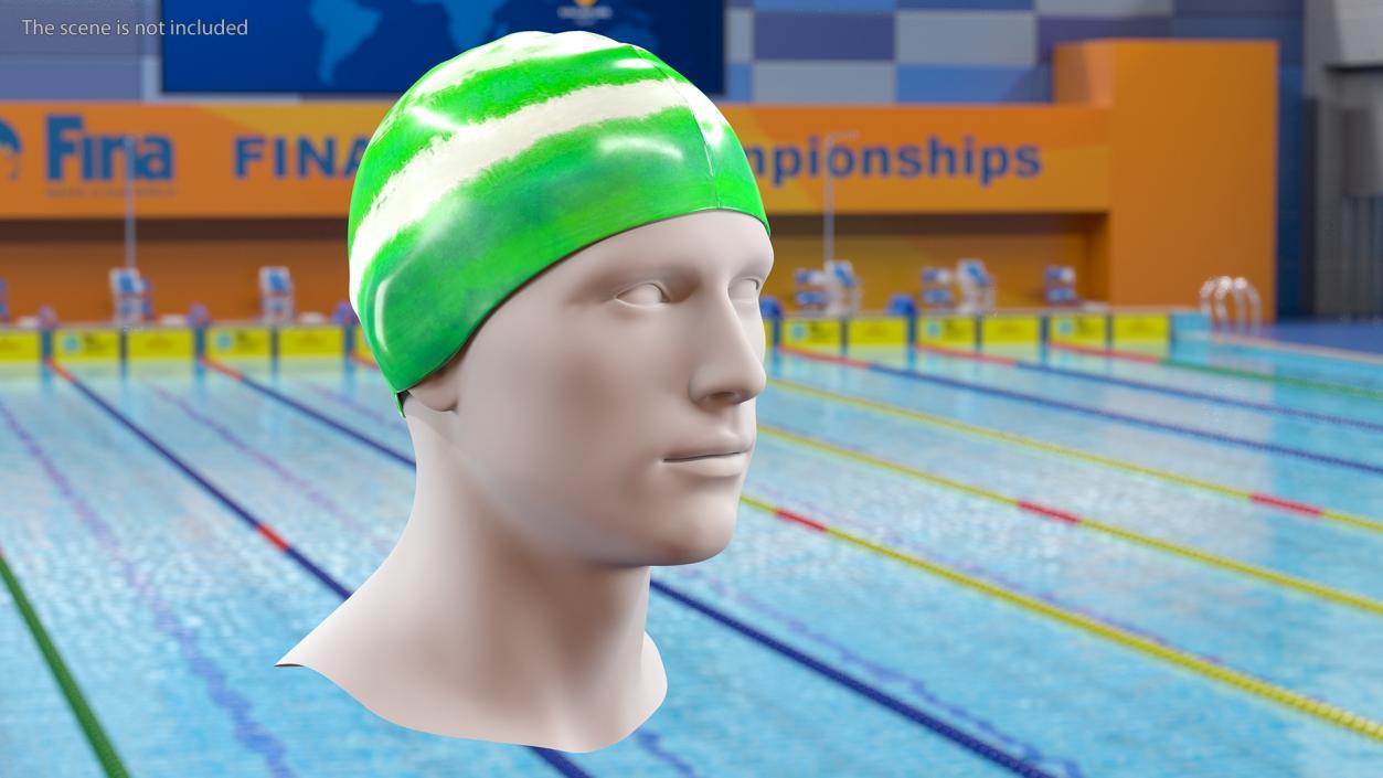 Waterproof Bathing Cap 3D