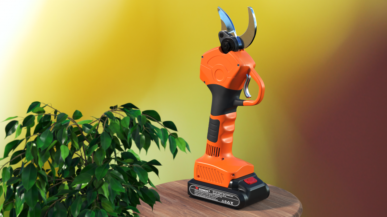 3D Orange Komok Cordless Pruner model